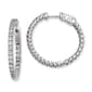 Sterling Silver 28mm x 26mm Hoop Earrings - image 1