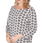 Plus Size Emaline Key Items 3/4 Sleeve Boat Neck Geometric Tee - image 5