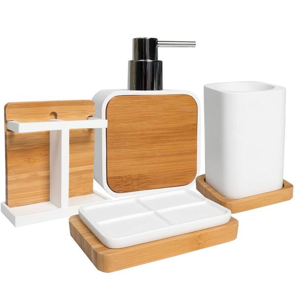 Sweet Home Collection Ritz 4pc. Bath Accessory Set - image 