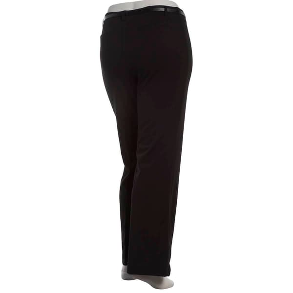 Womens Soho Apparel Pull On Wide Leg Belt Crepe Dress Pants