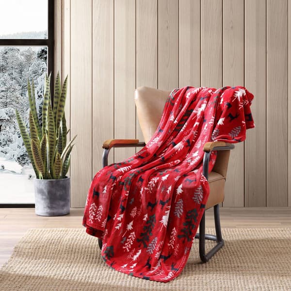 Eddie Bauer Deer Woods Plush-Fleece Throw