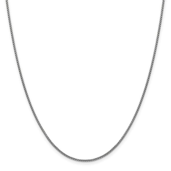 Gold Classics&#40;tm&#41; 1.5mm. White Gold Semi-Solid Box Necklace - image 