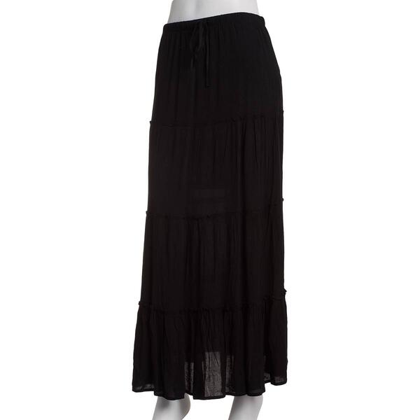 Juniors Love Tree Yoryu Gauze Tie Waist Tier Maxi Skirt - image 