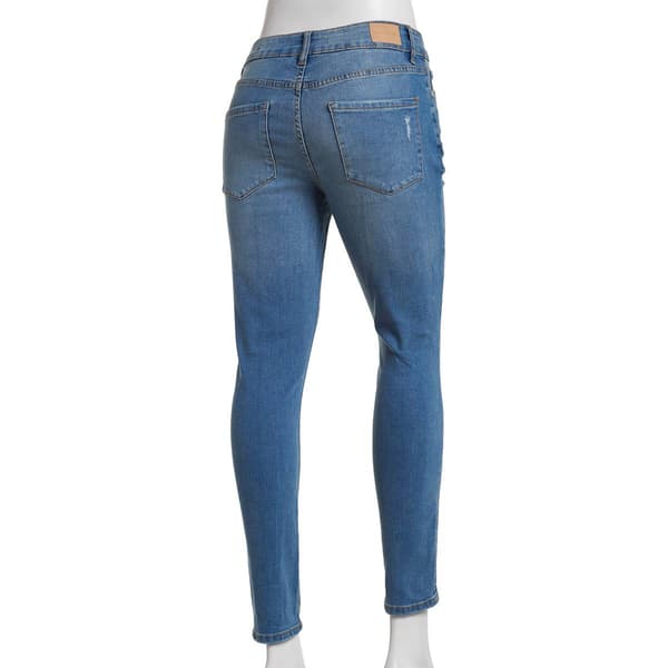 Womens Tahari Mid Rise Skinny Jeans w/Destruction