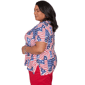 Plus Size Alfred Dunner Lady Liberty American Flag Keyhole Blouse - image 3