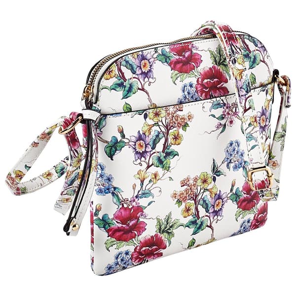 DS Fashion NY Floral Crossbody w/Front Slip Pocket