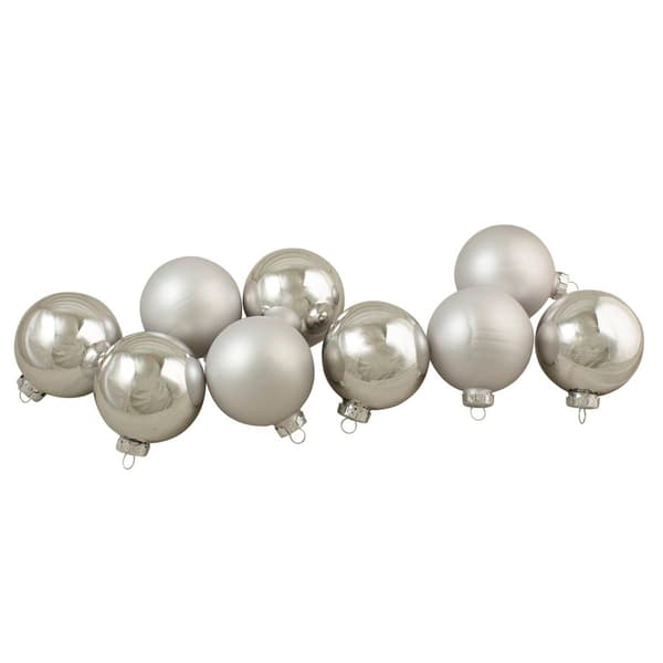 Northlight Seasonal 9ct. 2-Finish Christmas Ball Ornaments