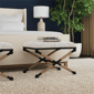 Linon Home Decor Ashburn Campaign Accent Striped Stool - image 5