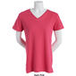 Womens Starting Point Straight Hem Short Sleeve V-Neck T-Shirt - image 10