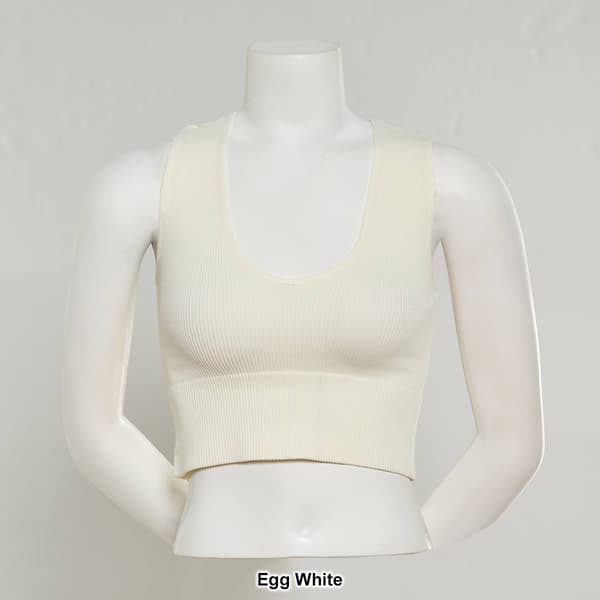 Juniors Poof! Solid Seamless V-Neck Ribbed Tank Top