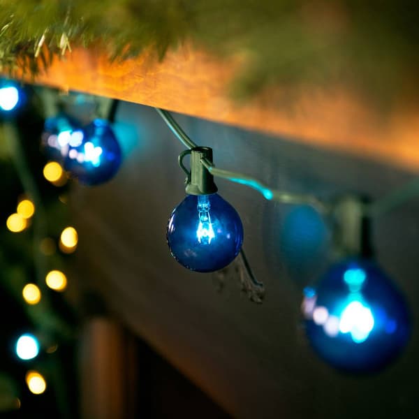 Northlight Seasonal 9ft. Blue G50 Globe Christmas Patio Lights