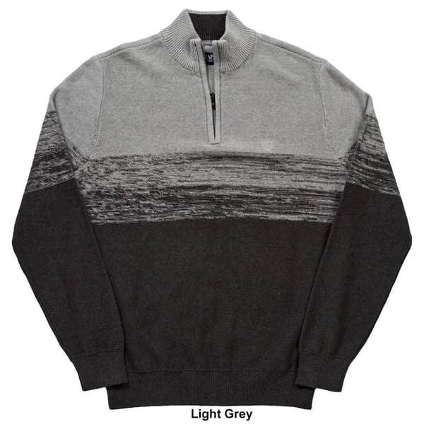 Mens Chaps Ombre Stripe 1/4 Zip Sweater