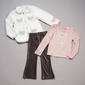 Girls (4-6x) Little Lass® 3pc. Faux Fur Jacket w/ Cord Pants Set - image 2