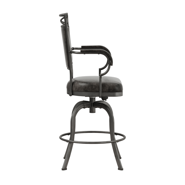 HH2 Home Bridgetown Tilt Upholstered Counter Height Swivel Stool