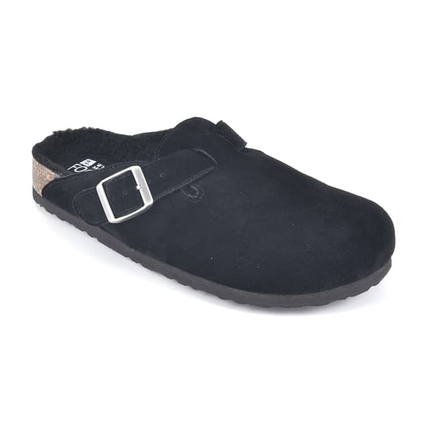 Womens White Mountain Bari Suede with Faux Fur Footbeds&#40;tm&#41; Clogs