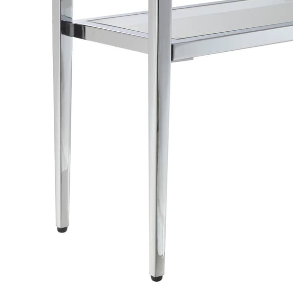 Convenience Concepts Nadia Glass Chrome Entryway Hall Table
