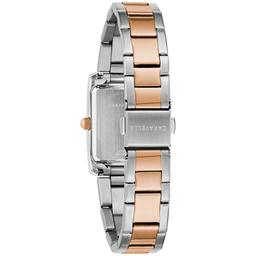 Womens Caravelle by Bulova Two-Tone Rectangular Watch - 45L187