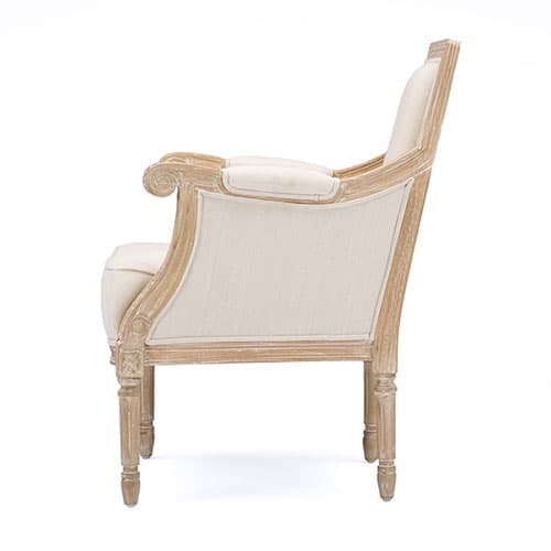 Baxton Studio Chavanon Linen Traditional French Accent Chair