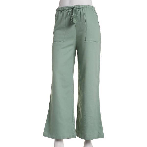 Juniors Love Tree Relaxed Linen Tassel Tie Casual Pants - image 