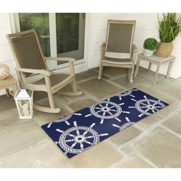 Liora Manne Frontporch Ship Wheel Rectangular Runner