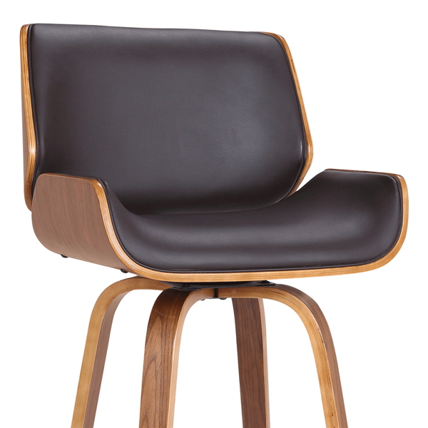 Armen Living Tyler Bar Height Swivel Faux Leather Barstool
