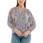 Womens Zac & Rachel Bracelet Sleeve Ditsy Floral Blouse - image 1