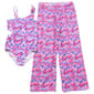 Girls (7-16) Kensie Girl Cut Out Marble One Piece Swimsuit & Pant - image 1