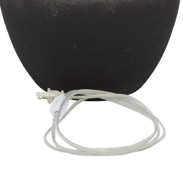 9th & Pike® Black Round Ceramic Transitional Table Lamp