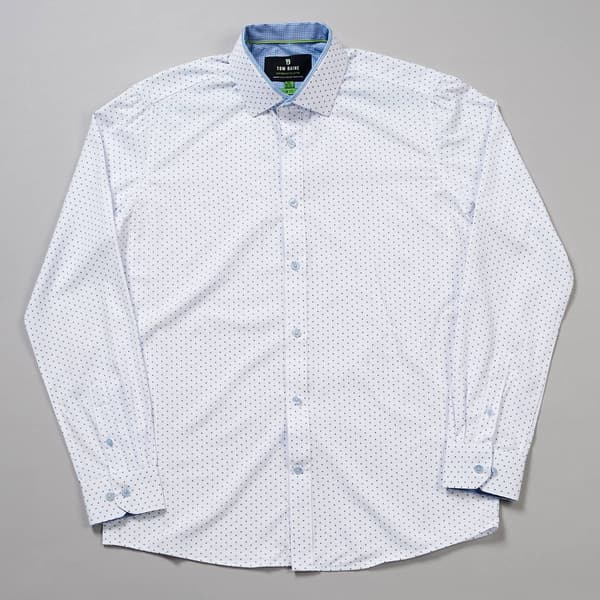 Mens Tom Baine Slim Fit Geometric Dress Shirt - White - image 