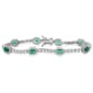 Gianni Argento Silver Plated Lab Grown Emerald Lady Di Bracelet - image 1