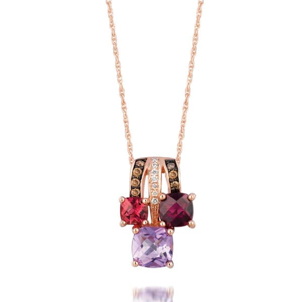 Le Vian(R) Multi Gemstone Chocolate & Vanilla Diamond Pendant - image 