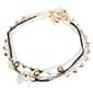 Ashley Pearl Black Cord Gold-Tone Heart Flower & Bow Choker Set - image 1
