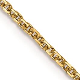 Unisex Gold Classics&#40;tm&#41; 1.45mm. Solid Diamond Cut 14in. Necklace