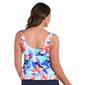 Womens Maxine Mosaic Leaves Scoop Neck Tankini Swim Top - image 2