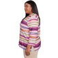 Plus Size Alfred Dunner Urban Legend Watercolor Biadere Blouse - image 4