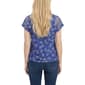 Womens NY Collection Short Sleeve Floral Vine Blouse - image 2