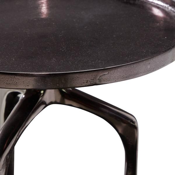 9th & Pike® Black Aluminum Contemporary Accent Table