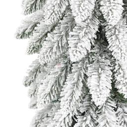 Puleo International 7ft. Pre-Lit Flocked Pencil Christmas Tree