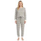 Womens Poppy & Clay Long Sleeve Floral Pointelle Pajama Set - image 1
