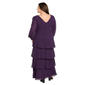 Plus Size R&M Richards 3/4 Sleeve V-Neck Ruffle Tiered Gown - image 2