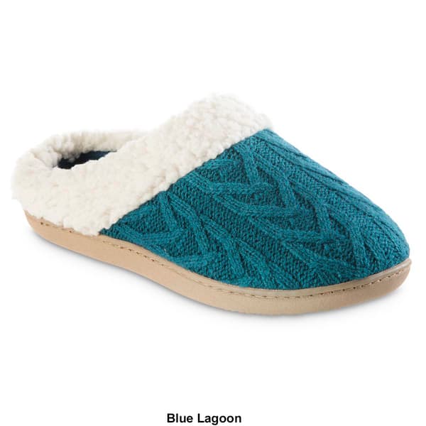 Womens Isotoner&#174; Cable Knit Alexis Clog Slippers