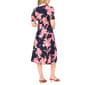 Petite MSK Elbow Sleeve V Neck Twist Front Midi Dress - image 4