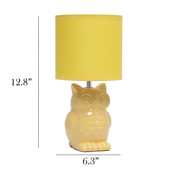Simple Designs 12.8in. Ceramic Owl Table Lamp