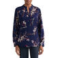 Womens Jones New York Long Sleeve Y Neck Floral Popover Blouse - image 1