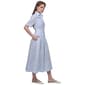 Womens DKNY Drop Waist Button Front Pinstripe Fit & Flare Dress - image 3