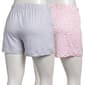 Juniors Pillow Talk 2pk. Cats & Stripes Pajama Shorts - image 3