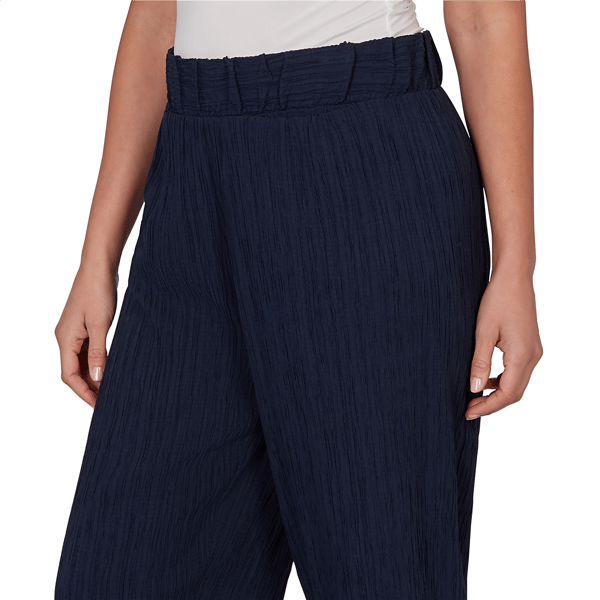 Plus Size Emaline Sapphire Serenade II Textured Pull On Capris