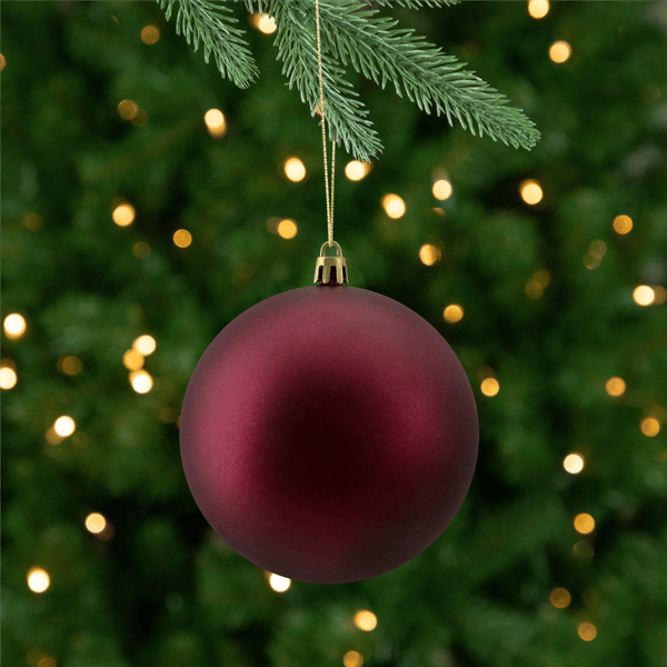 Northlight 12ct. Burgundy Red Matte Christmas Ball Ornaments