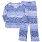 Womens Ellen Tracy 3/4 Sleeve Floral Rib Pajama Set - image 1