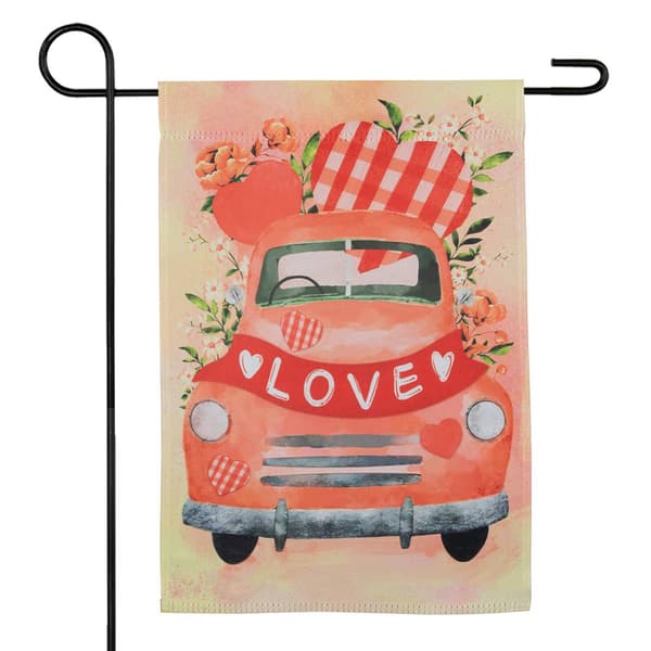 Northlight Seasonal Vintage Car & Love Banner Outdoor Garden Flag